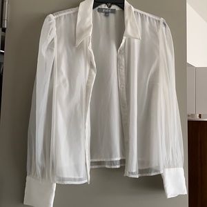 Marled XL button down - sheer, white shirt